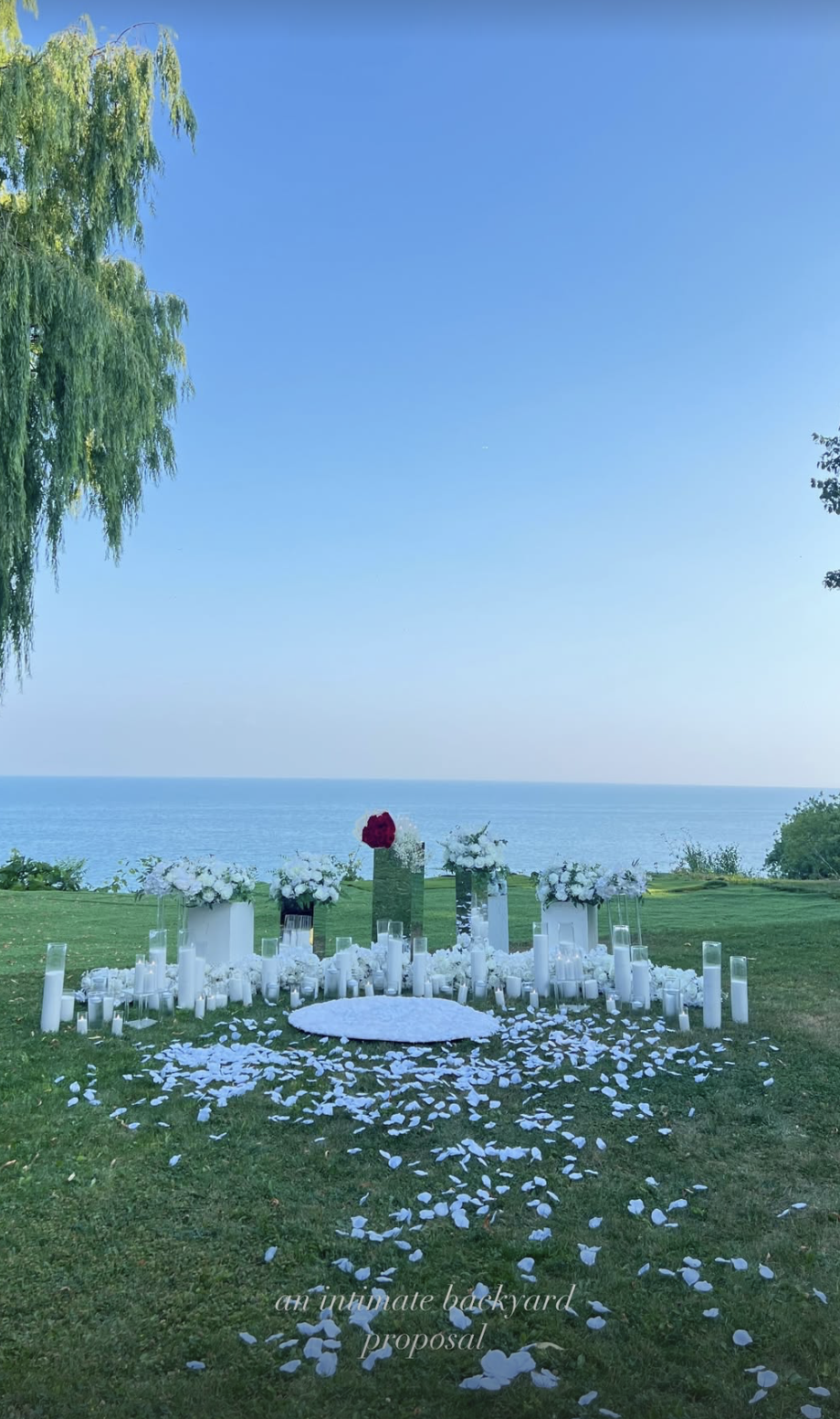 Medium candlelit setup